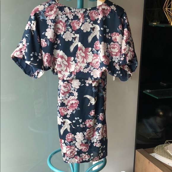 Floral Kimono Wrap Dress - Picture 6 of 6